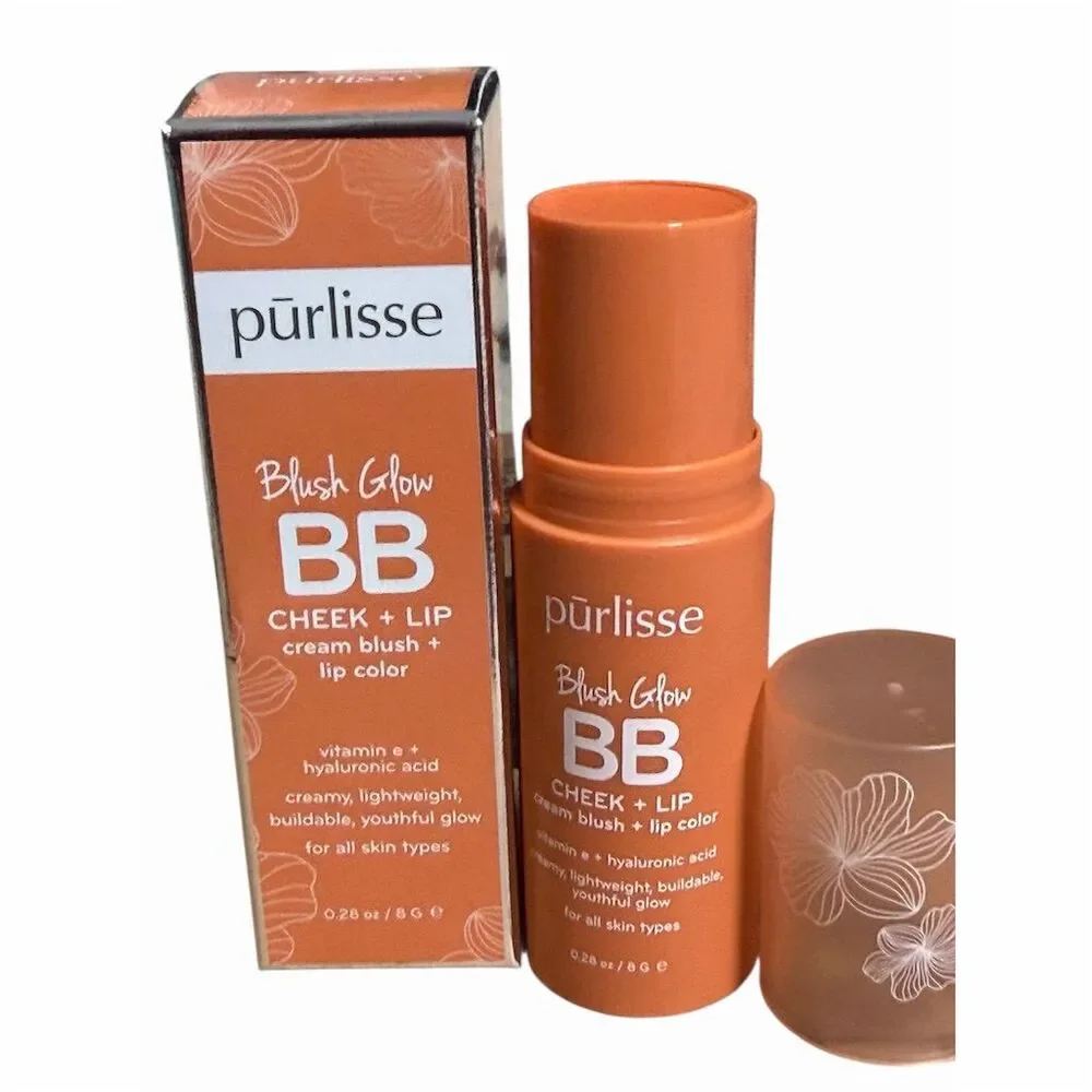 Purlisse Cheek & Lip Stick Peach Please 2-in-1 Hydrating Cream Lip Color
